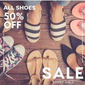 Send Me An Offer for 50% off any.pair of shoes in my closet New or Used